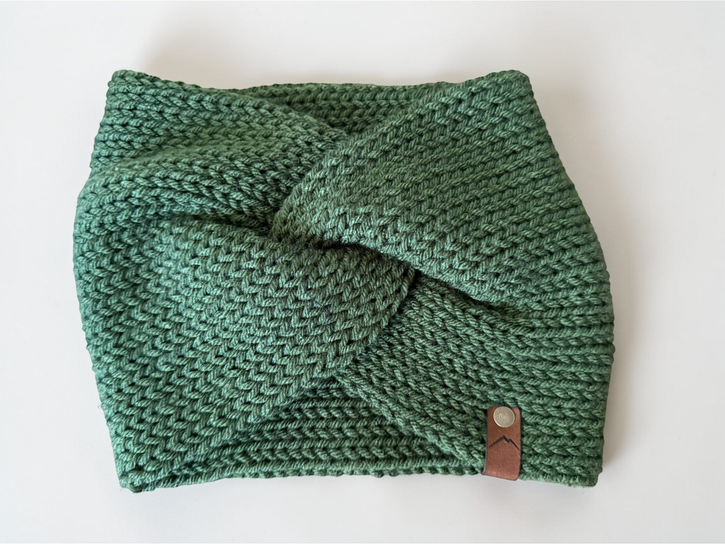 Cross Band Wool Headband, Double Ply