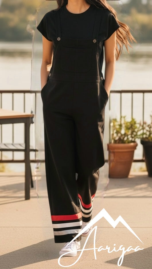 Black Jumper: Red, White, and Silver Ribbons