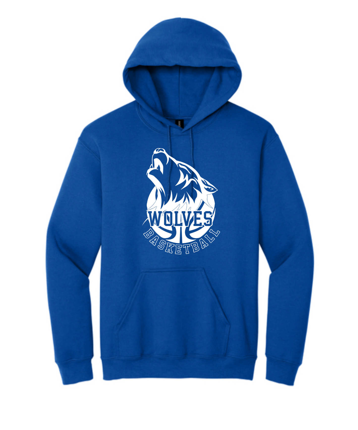 Wolves Basketball (All White) Hoodie