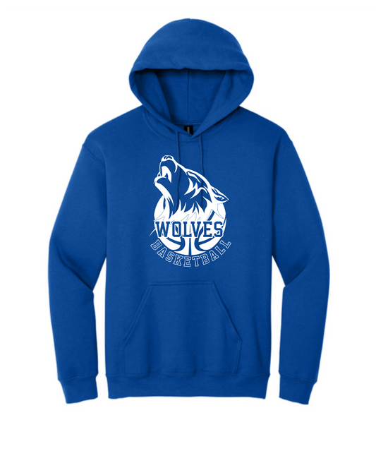 Wolves Basketball (All White) Hoodie