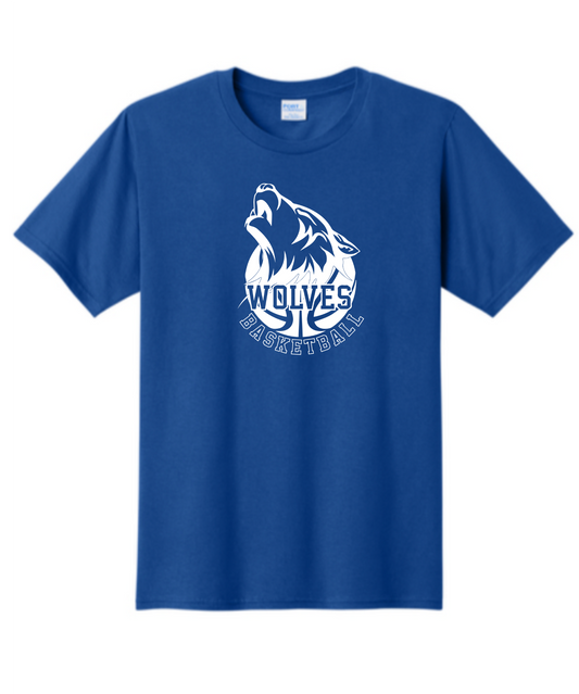 Wolves Basketball (All White) T-Shirt