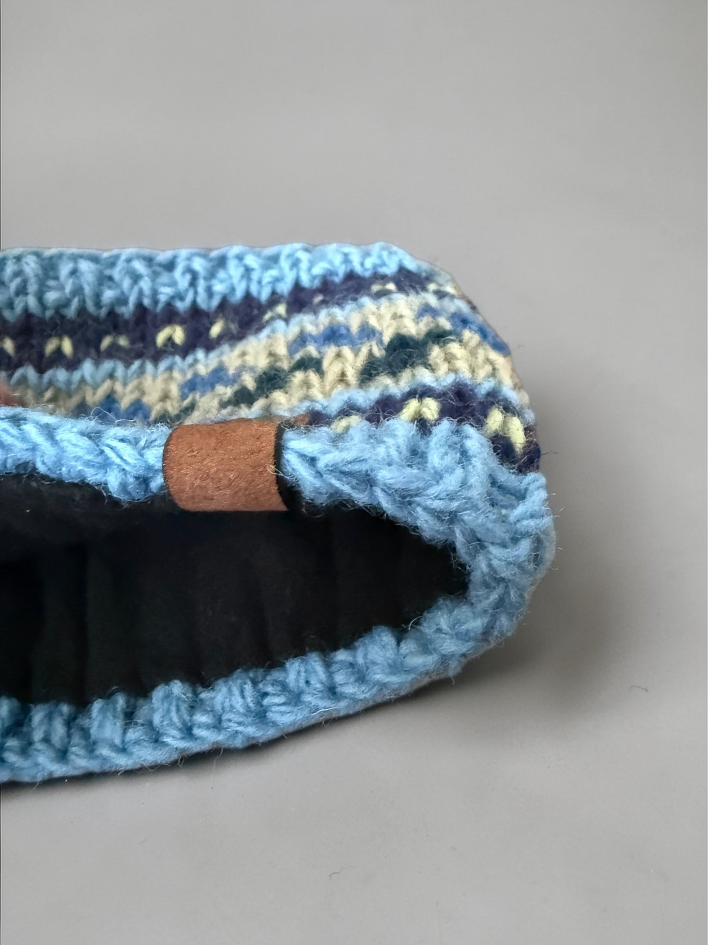 Light Blue Arctic Wool Lined Headband