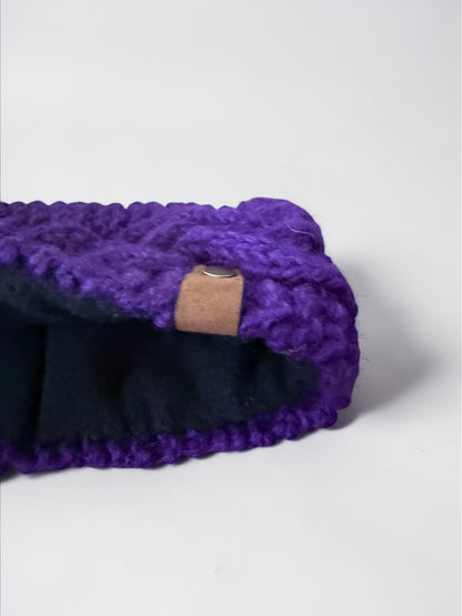 Purple Wool Lined Headband
