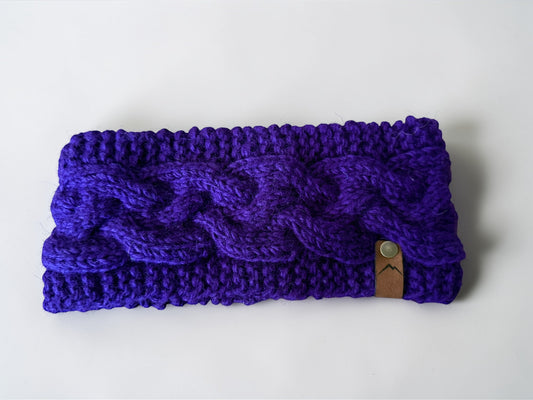 Purple Wool Lined Headband