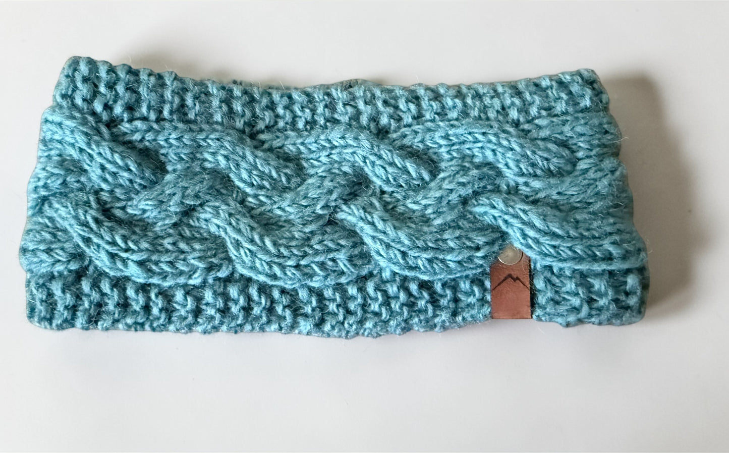 Light Teal Wool Lined Headband
